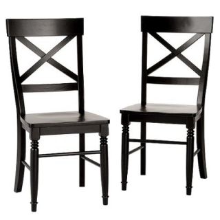 Dining Chair Antique Black Dining Chairs   Set of 2