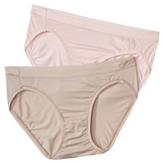 Hanes Womens Premium 2 Pack Micro Double String Bikini NB44AS   Assorted