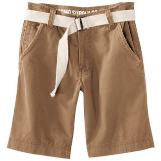 Mossimo Supply Co. Mens Belted Flat Front Shorts   Alamo Brown 28