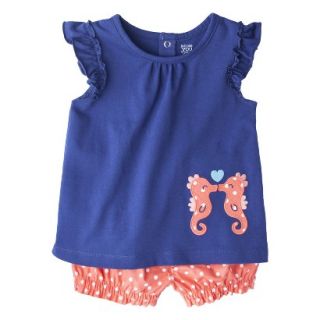 Just One YouMade by Carters Toddler Girls 2 Piece Set   Navy/Orange 4T