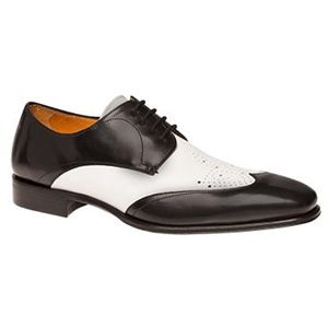 Mezlan Mens Chapi Black White Shoes, Size 8 M   5560 Black White