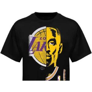Los Angeles Lakers Kobe Bryant Profile NBA Youth Logo Man T Shirt
