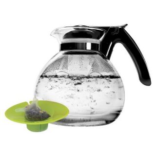 Primula 2Qt Whistling Glass Tea Kettle with Tea Buddy