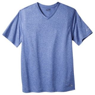 C9 by Champion Mens Advanced Duo Dry V  Neck Tee   Blue Heather XXL