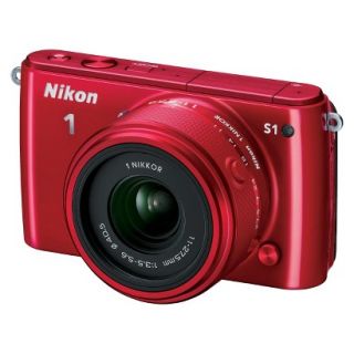 Nikon 1 S1 10.1MP Digital Camera with 11 27.5mm Lens   Red