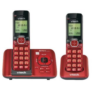 Vtech DECT 6.0 Cordless Telephone System (CS6529 26) with 2 Handsets   Red