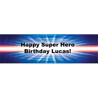 Super Hero Personalized Birthday Banner