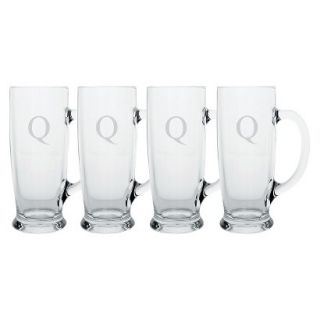 Personalized Monogram Craft Beer Mug Set of 4   Q