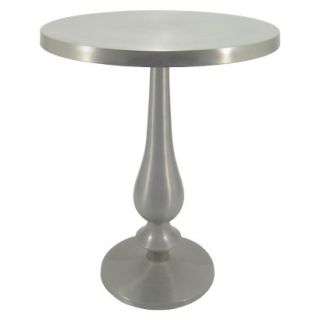 Accent Table Threshold Pedestal Table   Pewter