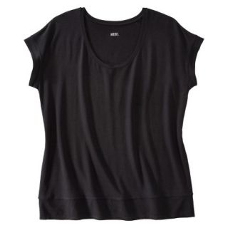 Gilligan & OMalley Womens Plus Size Fluid Knit Top   Black 1 Plus