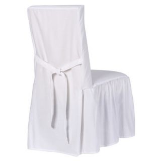 Simply Shabby Chic Cotton Duck Dining Chair Slipcover   White