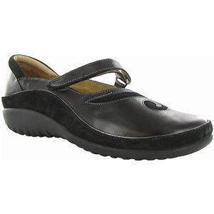Naot Womens Matai Black Madras Black Suede Shoes, Size 36 M   11410 824