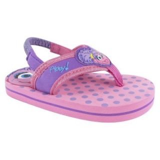 Toddler Girls Abby Cadabby Flip Flop Sandals   Pink 7