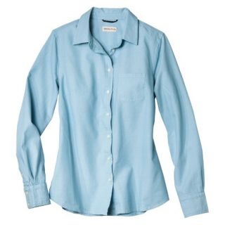 Merona Womens Favorite Button Down Shirt   Oxford   Blue   S