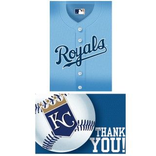 Kansas City Royals Baseball   Invite Thank You Combo
