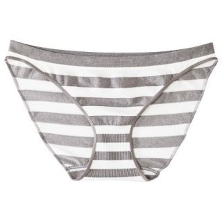Xhilaration Juniors Seamless Bikini   Grey/Polar Bear Stripe XS
