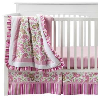 Paisley Park 3Pc Crib Bedding Set   Pink/Sage by Lab