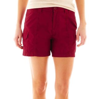 St. Johns Bay Utility Cargo Shorts, Red