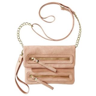 Xhilaration Fold Over Crossbody Handbag   Blush Pink