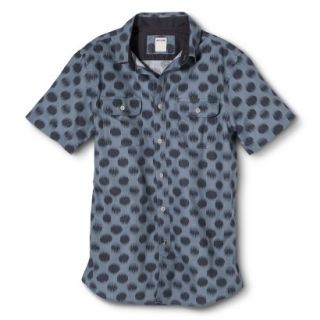 Mossimo Supply Co. Mens Short Sleeve Button Down   Blue L
