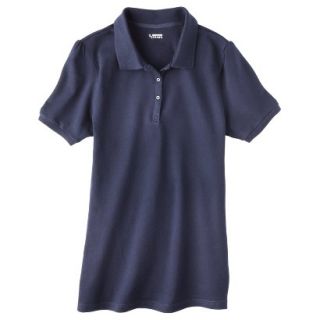 French Toast Girls School Uniform Short Sleeve Fitted Polo   Navy XL