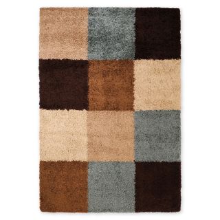 Concepts Collection Dynasty Shag Rectangular Rug, Blue/Brown
