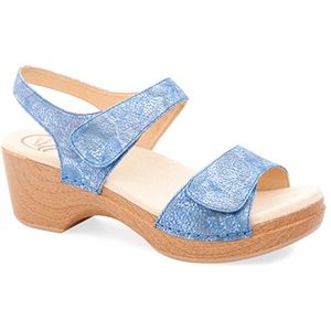 Dansko Womens Sonnet Blue Floral Sandals, Size 41 M   9845 082200