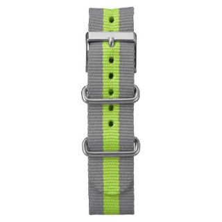 Timex Weekender Full Size Slip Thru Replacement 20mm Strap   Grey/Green  