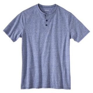 Merona Mens Henley Shirt   Durango Blue XL