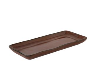 Tuxton Rectangular Ceramic Tray   5 1/8x11 5/8 Red Rock