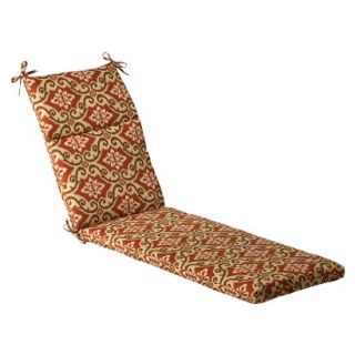 Outdoor Chaise Lounge Cushion   Tan/Orange Geometric