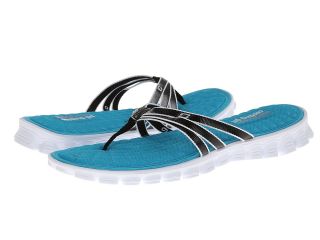 SKECHERS Sport Cooling Gel 3 Strap Thong Sandal Womens Sandals (Black)