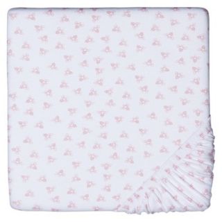 Burts Bees Baby Honeybee Print Fitted Sheet  Blossom