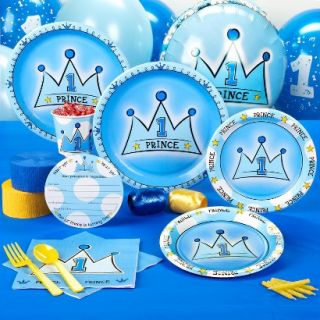 Lil Prince 1st Birthday Standard Party Pack for 16