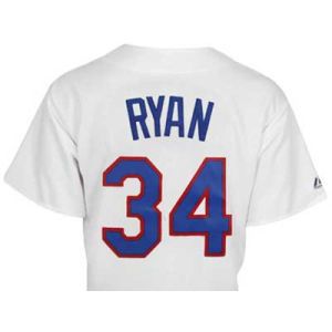 Texas Rangers Nolan Ryan Majestic MLB Cooperstown Fan Replica Jersey