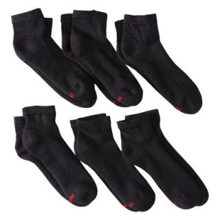 Hanes Premium Mens 6pk ComfortSoft Ankle Socks   Black