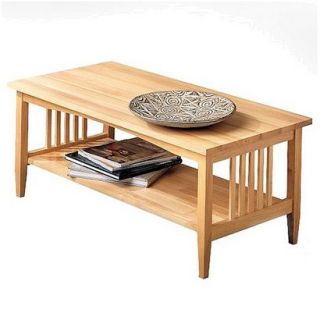 Coffee Table Linon Mission Natural Coffee Table