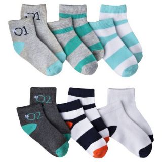 Circo Infant Toddler Boys Assorted Low Cut Socks   Turquoise 6 12 M