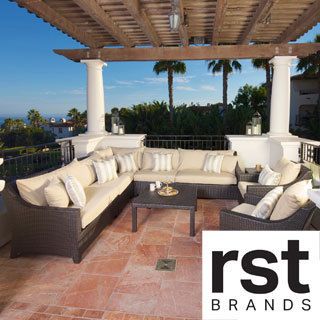 Rst Brands Rst Slate 9 piece Corner Sectional Sofa And Club Chairs Set Brown Size 9 Piece Sets