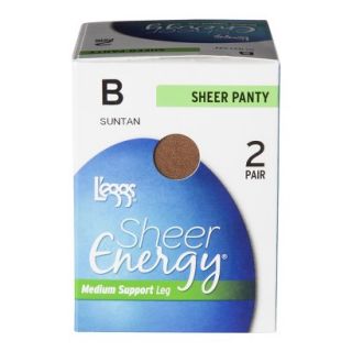 Leggs 2 Pack Sheer Energy Sheer Pantyhose   Suntan L