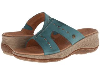 Acorn Vista Wedge Slide Womens Sandals (Blue)