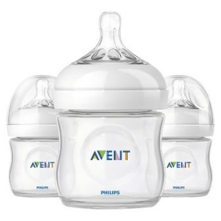 Philips Avent BPA Free Natural 4 Ounce Polypropylene Bottles, 3 Pack