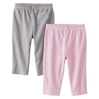 Circo Newborn Girls 2 Pack Pants   Light Pink/Grey PREEMIE