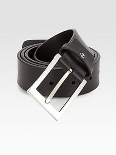 Montblanc Classic Leather Belt   Black