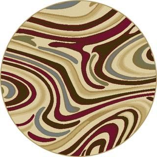 Lagoon Multi Contemporary Area Rug (53 Round)