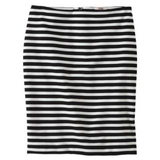 Merona Petites Ponte Pencil Skirt   Black/Cream 10P