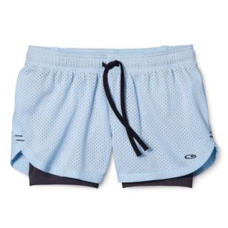 C9 by Champion Womens Mesh Short with Compression   Blue M