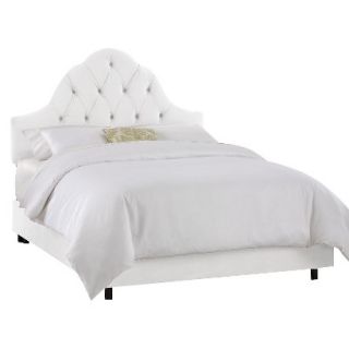 Skyline King Bed Skyline Furniture Toulouse Velvet Bed   White