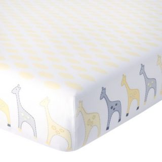Duo Print Fitted Sheet   Yellow Giraffe by Circo
