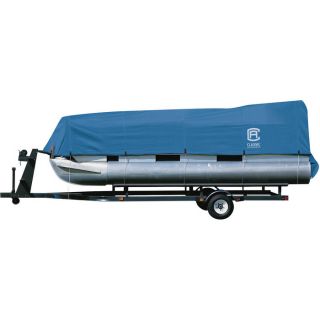 Classic Accessories Stellex Boat Cover   Blue, Fits 17ft. 20ft. Pontoon Boats